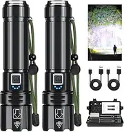 Sigoobal Rechargeable LED Flashlights High Lumens,900000 Lumen Super Bright Flashlight with USB Output, 14 Hours Runtime 5000ɱAh Large Capacity Flash Light, Powerful Flashlight for Home, Camping