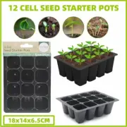 6PK 12 Cell Seed Starter Pots Seed Grow Box Plant Propagation Pots Seedling Tray