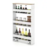 Portable Kitchen Island Trolley Rolling Kitchen Storage Cart w/Open Shelves
