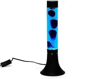 Yvonne Lava Lamp Aluminium Glass Black Blue Party Teenager's Room 37.5 cm G9 Including Magma Light Bulb Atmospheric Retro Table Lamp