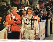1971 STEVE McQUEEN IN PITS AFTER LONG RUN IN 24 HOURS LEMANS AUTO RACING PHOTO