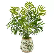 18in. Mini Areca Palm Artificial Plant in Floral Vase