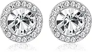 [Sanfenly] Elegant Clip on Earrings for Women Crystal Teardrop Wedding Earrings Clip on Rhinestone Formal Chandelier Dangle Earrings for Brides Bridesmaids Non Pierced Jewellery