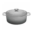 CHASSEUR Cast Iron Round French Oven 24 cm 4 L Celestial Grey! RRP $549.00!