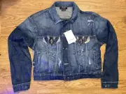 NWT ARIAT WOMEN'S CHIMAYO AZTEC & BURBANK DENIM JACKET MEDIUM