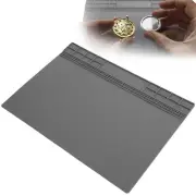 Watch Repair Mat, Heat Resistant Silicone Work Mat, Non Magnetic Silicone Sol...