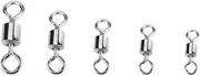 Coarse Fishing Swivels,210pcs High Strength Stainless Steel Fishing Rolling Swivel Ball Bearing Swivel With Solid Rings Heavy Duty Fishing Hook Connector Fishing Tackle Box 2#/4#/6#/7#/8#