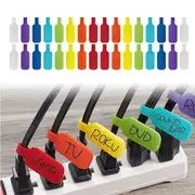 32PCS Cable Labels Multi-Color Write on Cord Labels Wire Tags for Electronics,Computers Cable Management