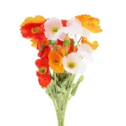 Artificial Flowers, 6pcs Faux Silk Hydrangea Flower for Wedding Party 3 Colors