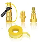 MENSI 1/4" Quick Connect Propane Disconnect Universal Adapter Kit Convert Reg...