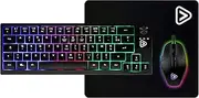 ONLAN - PG-7 Pack Gaming 3 in 1 TKL Compact Keyboard 64 Keys Mouse Gamer Mouse Pad