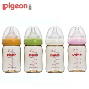 【Pigeon 貝親】寬口母乳實感PPSU奶瓶160ml(4色)