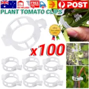 100x Tomato Greenhouse Garden Plant Support Veggie Clips Trellis Twine Clear AU