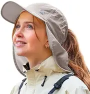 [TOP-EX] Ponytail Baseball Cap with Neck Protection Women Sun Hat UPF 50 Summer Hat Water Resistant Fishing Gardening Hiking Hat