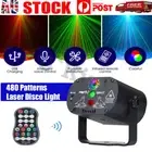480 Patterns Disco Lights Laser Projector Stage Light LED RGB Party KTV Club Bar