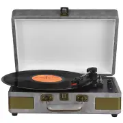 Vinyl Record Player Turntable Bluetooth Portable Suitcase Record Player with Bui