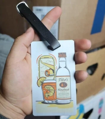 Tito's Handmade Vodka Metal Luggage Tag 2023 Official Taster Brand New
