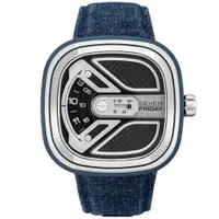 在飛比找ETMall東森購物網優惠-SEVENFRIDAY M系列 工業美學自動上鍊機械錶/藍/