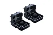 2pc Tempa Quinn Silicone 12cm Mini Sphere Ice Cube Tray Maker Freezer Mould BLK
