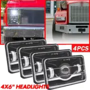 Fits Kenworth Freightliner FLD120 FLD112 4PCS DOT 4x6" LED Headlights DRL WHITE (for: Suzuki)