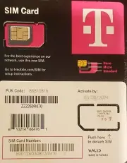 NEW T-mobile 3-in-1 Prepaid/Postpaid 4G LTE 5G SIM Card Nano/Micro/Standard Size