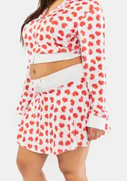 [Sugar Thrillz] Plus Pure Loyal Maneater Velour Mini Skirt