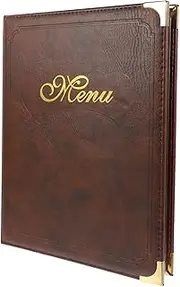 NOLITOY Convenient Leather Restaurant Menu Display Book Menu Folder for Cafes Bars and Home Use Practical Holding Book with Simple Design and Easy to Replace Pages