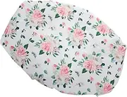ERINGOGO Bassinet Mattress Pad Cover Stretchable Fitted Sheet with Decorative Floral Pattern Noise Design Fade Resistant Machine Washable for Boys