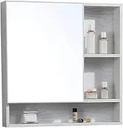 Mirror Cabinets Toilet Bathroom Wall Cabinet Aluminum Storage Organizer Toilet Wall Cabinet with Door and Shelf Toilet Tower Hanger Door,Mirrors