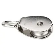 Durable Swivel Pulley Block Snatch Rope Loading Stainless Pulley Single Wheel