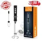 FoodVille MF02 Rechargeable Handheld Milk Frother – Stainless Whisk for Coffee