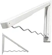 Clothes Drying Rack Wall Mounted | Foldable Punch Clothes Hanger | 20 Pounds Load Bearing Hanger Rack Wavy Design Drying Coat Racks for Hotel, Wardrobe, Bedroom