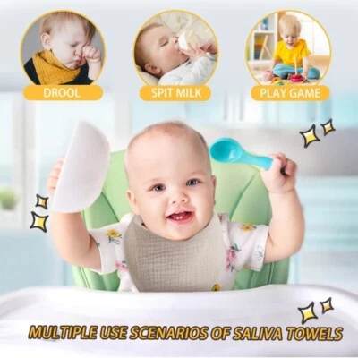 Stylish Bandana Bibs for Boys and Girls Double-Layer Saliva Towel Nursing Bibs