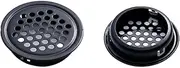 EUIOOVM 20pack/lot Easy-to-Install Round Vent Stainless Steel Ventilation Grilles for Anywhere Antirust and Corrosion Resistant, Black, 35mm Flat