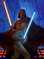 Star Wars Empire Strikes Back Darth Vader Luke Duel Giclee Paper Art 13x19 NEW
