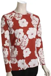 Roxy Garden Trip LS Surf Shirt - Marsala Isha - New