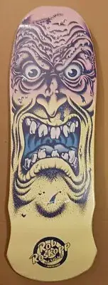 Santa Cruz Rob Roskopp Face Skateboard deck Pink Yellow Fade Vans skate 9.5 new