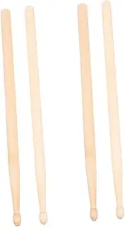 DRESSOOS 2 Pairs Maple Drum Sticks Lightweight and Durable Wooden Drumsticks for Percussion Practice and Musical Performance