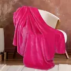 Fleece Pink Throw Blanket for Couch Cozy Soft Blankets & Throws Lightweight