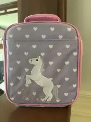 Pottery Barn School Disney Princess Unicorn girl Pink LUNCH BOX Bag gift pre k o