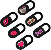 DOITOOL Bs Material 6pcs Slide Cover Privacy Cover for Laptop Phone Heart Lip Design