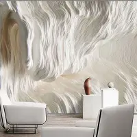 在飛比找蝦皮商城精選優惠-3d立體感鐘乳石藝術浮雕墻布美容院室壁畫直播間背景墻紙前臺壁