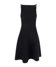 Lace-up dress Black