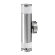 Pillar Light Up/Down 12V MR16 Titanium IP65 Round Back Plate Anti-Glare