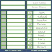 200 Pack - 10 Line Scratch-Off Strip Cards - Racing Football Basketball - Blue