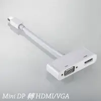 在飛比找PChome24h購物優惠-Mini DP 轉 HDMI/VGA 二合一訊號轉換轉接器