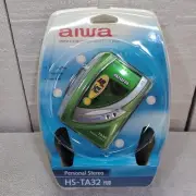 NEW Aiwa Portable AM/FM Stereo Cassette Player HS-TA32 Green SEALED