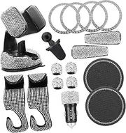 CHILDWEET 1 Set Shiny Rhinestone Car Accessories Jeweled Tire Valve Dust Cap Valve Stem Cap Elegant Car Ornament for Birthdays Christmas Year Easy to Install