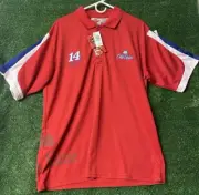 Tony Stewart Old Spice Polo Shirt Embroidered Logo Red Mens Size XL Vintage NWT