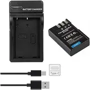 Battery and USB Type C Led Charger for Nikon D40 D40X D60 D3000 D5000 Camera EN-EL9 EL9A